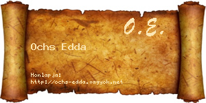 Ochs Edda névjegykártya